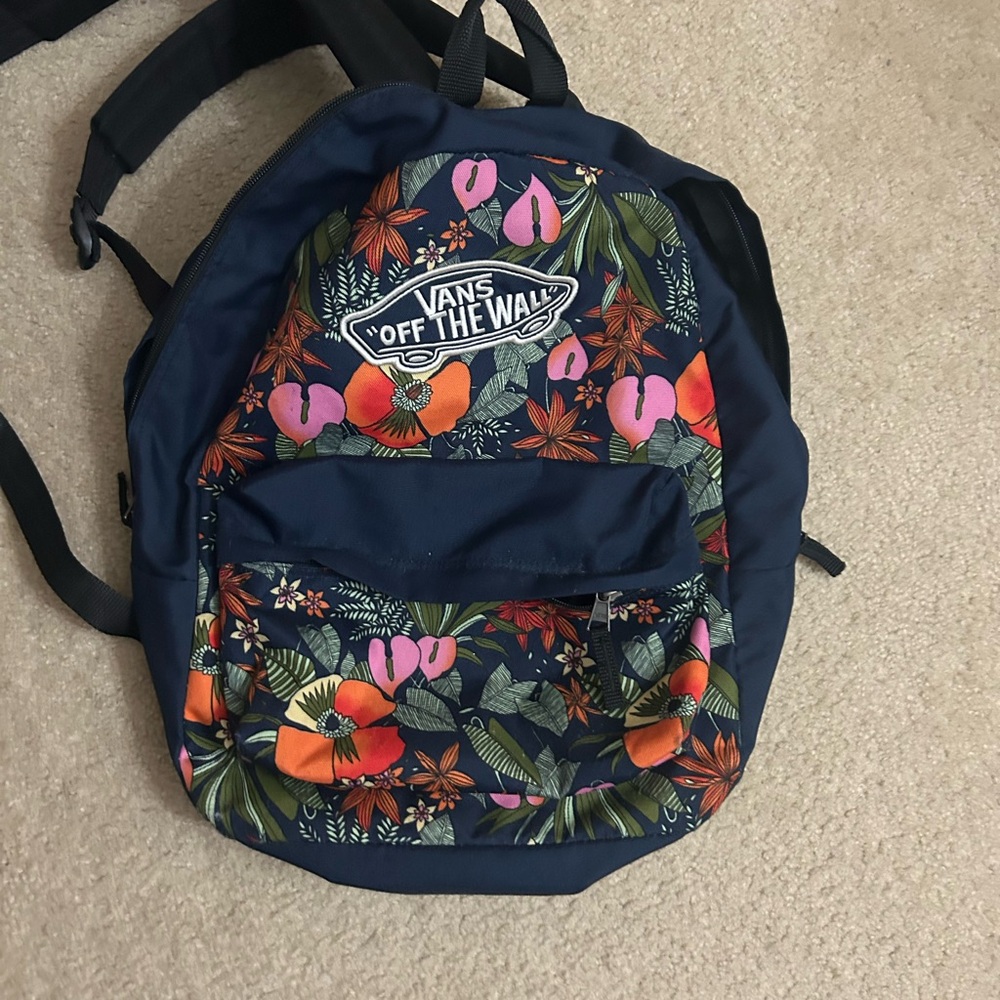 Vans Navy Floral Backpack